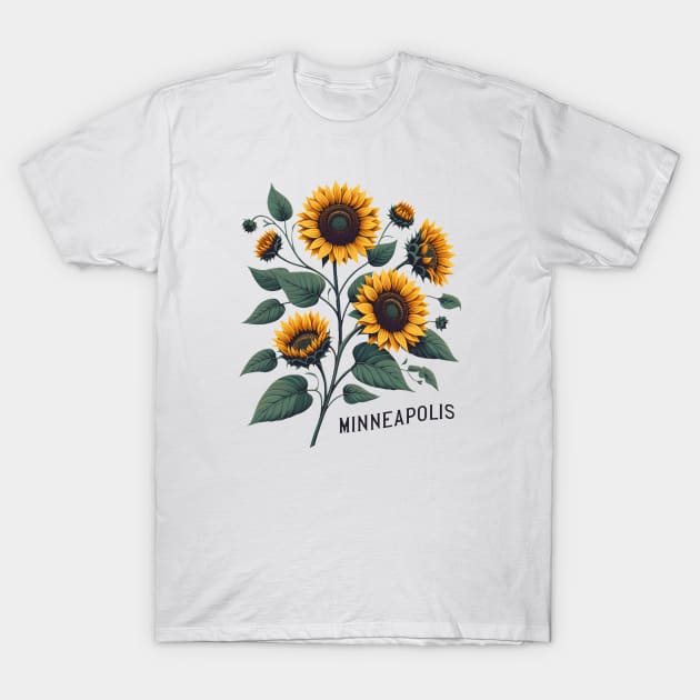 Minneapolis Sunflower T-Shirt by Americansports